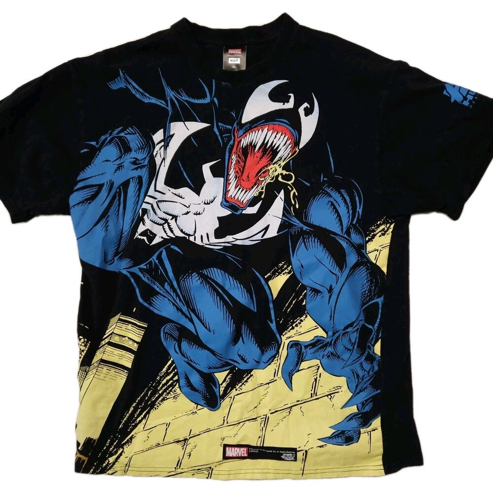 Marvel x HUF Venom Shirt Men's XL Back Graphic Print Cotton Regular Fit
